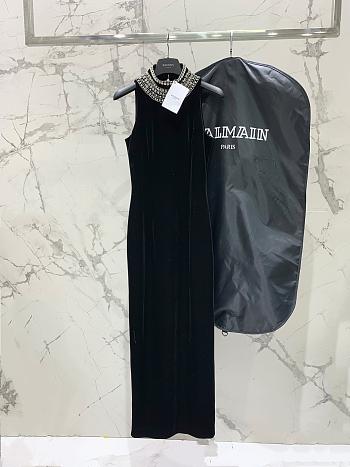 Balmain Pearl Dress Black