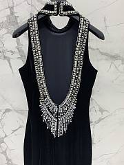 Balmain Pearl Dress Black - 4