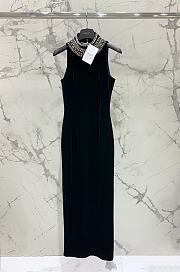 Balmain Pearl Dress Black - 3