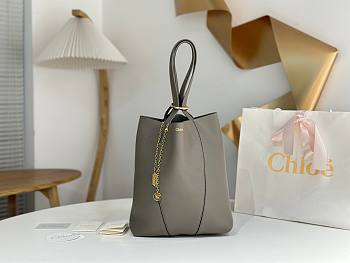 Chloe New Medium Spin Bag Grey/Brown/Black Size 27 x 30 x 14 cm