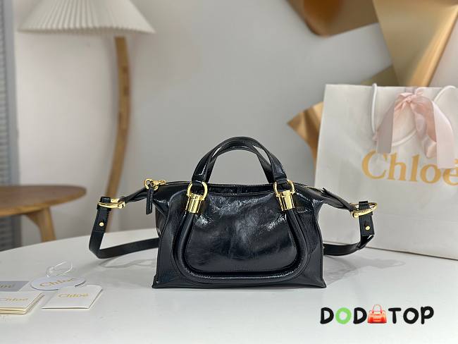 Chloe Paraty 24 Black Bag Size 27 x 16 x 15 cm - 1