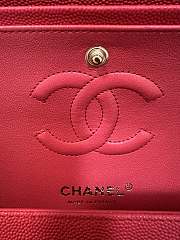 Chanel Classic Flap Bag Caviar Red Gold Hardware Size 25 cm - 2