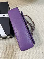 Chanel Classic Flap Bag Caviar Purple Gold Hardware Size 25 cm - 4