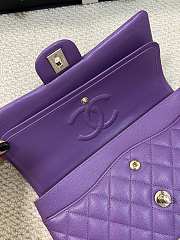 Chanel Classic Flap Bag Caviar Purple Gold Hardware Size 25 cm - 5