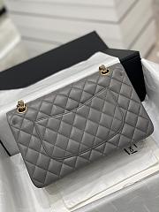 Chanel CF Lambskin Bodin Joyeux Grey Gold Hardware Size 25 cm - 4