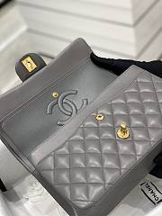 Chanel CF Lambskin Bodin Joyeux Grey Gold Hardware Size 25 cm - 3