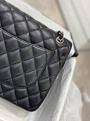 Chanel CF Lambskin Bodin Joyeux Black Silver Hardware Size 30 cm - 3