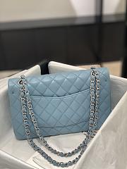 Chanel CF Lambskin Bodin Joyeux Blue Silver Hardware Size 25 cm - 3