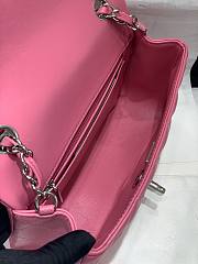 Chanel CF Lambskin Bodin Joyeux Pink Silver Hardware Size 20 cm - 3