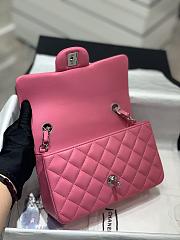 Chanel CF Lambskin Bodin Joyeux Pink Silver Hardware Size 20 cm - 2