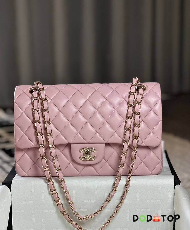 Chanel CF Lambskin Bodin Joyeux Light Pink Gold Hardware Size 25 cm - 1