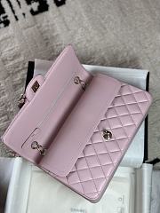 Chanel CF Lambskin Bodin Joyeux Light Pink Gold Hardware Size 25 cm - 5