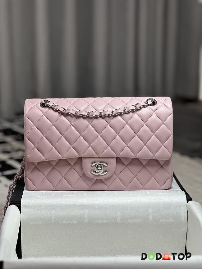 Chanel CF Lambskin Bodin Joyeux Light Pink Silver Hardware Size 25 cm - 1