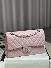 Chanel CF Lambskin Bodin Joyeux Light Pink Silver Hardware Size 25 cm - 6