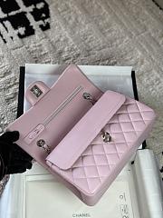 Chanel CF Lambskin Bodin Joyeux Light Pink Silver Hardware Size 23 cm - 6