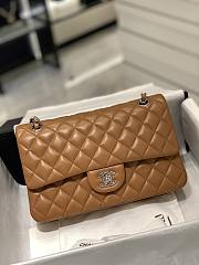 Chanel CF Lambskin Bodin Joyeux Caramel Color Silver Hardware Size 25 cm - 1