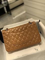 Chanel CF Lambskin Bodin Joyeux Caramel Color Silver Hardware Size 25 cm - 2