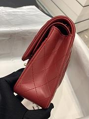 Chanel CF Lambskin Bodin Joyeux Red Light Gold Buckle Size 25 cm - 3