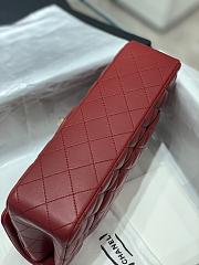 Chanel CF Lambskin Bodin Joyeux Red Light Gold Buckle Size 25 cm - 2