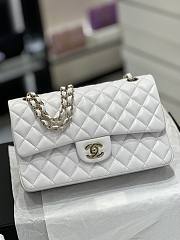 Chanel CF Lambskin Bodin Joyeux White Gold Buckle Size 25 cm - 1