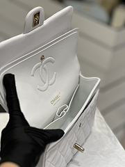 Chanel CF Lambskin Bodin Joyeux White Gold Buckle Size 25 cm - 6