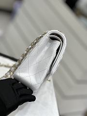 Chanel CF Lambskin Bodin Joyeux White Gold Buckle Size 25 cm - 5