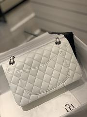 Chanel CF Lambskin Bodin Joyeux White Silver Buckle Size 25 cm - 6