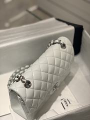 Chanel CF Lambskin Bodin Joyeux White Silver Buckle 01 Size 25 cm - 6