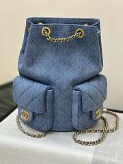 Chanel Denim Backpack Size 18 x 24.5 x 8 cm - 1