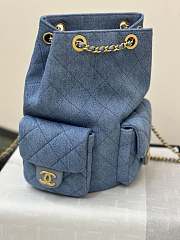 Chanel Denim Backpack Size 18 x 24.5 x 8 cm - 4