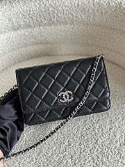 Chanel WOC Double C With Diamonds And Sheepskin Black Size 19 x 4 x 12 cm - 1