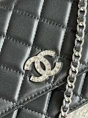 Chanel WOC Double C With Diamonds And Sheepskin Black Size 19 x 4 x 12 cm - 6