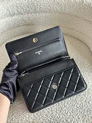 Chanel WOC Double C With Diamonds And Sheepskin Black Size 19 x 4 x 12 cm - 5