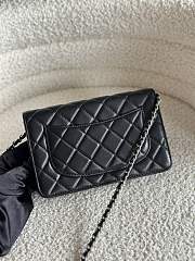 Chanel WOC Double C With Diamonds And Sheepskin Black Size 19 x 4 x 12 cm - 3