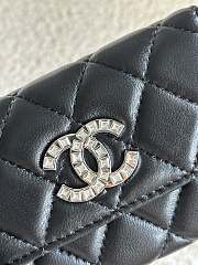 Chanel Flip Rhinestone Card Holder Black Size 11 x 8.5 x 3 cm - 5