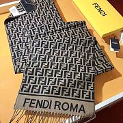 Fendi FF Scarf Brown Wool and Cashmere Scarf Size 190 x 30 cm - 1