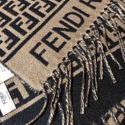 Fendi FF Scarf Brown Wool and Cashmere Scarf Size 190 x 30 cm - 3