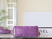 Chanel 24A Hobo Purple Bag Size 22.5 x 19.5 x 8.5 cm  - 6