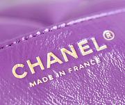 Chanel 24A Hobo Purple Bag Size 22.5 x 19.5 x 8.5 cm  - 4