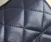 Chanel Mini Flap Bag With Top Handle Grained Leather Navy Blue Size 11 x 16 x 4 cm - 2