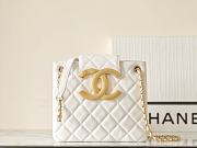 Chanel 24C Big Logo Shopping Bag White Size 17.5 x 20 x 5 cm  - 1