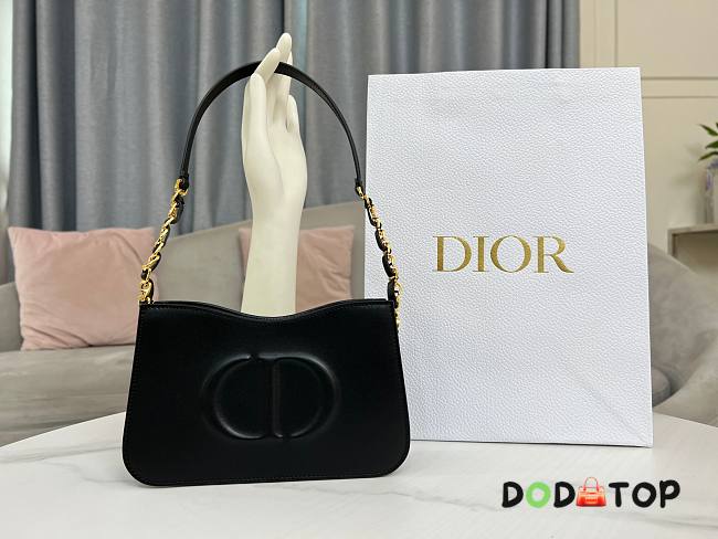 Dior CD Signature Hobo Mini Chain Bag Black Size 23.5 x 14.5 x 6 cm - 1