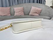 Dior CD Signature Hobo Mini Chain Bag White Size 23.5 x 14.5 x 6 cm - 5