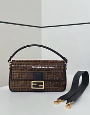  Fendi Sequin Baguette Bag Brown Size 28 x 6 x 15 cm - 1