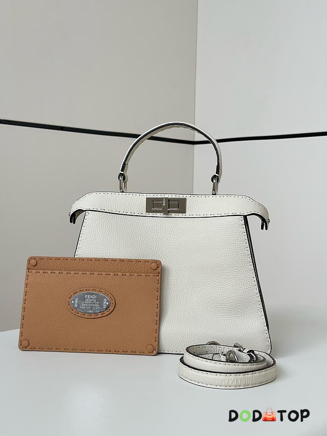 Fendi Peekaboo Medium Bag White/Orange Size 33 × 12 × 25 cm - 1