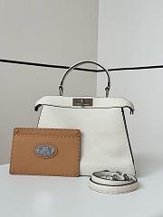 Fendi Peekaboo Medium Bag White/Orange Size 33 × 12 × 25 cm - 1