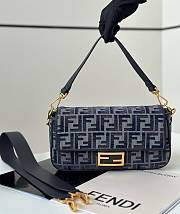 Fendi Medium Baguette Bag Dark Blue Size 27 x 6 x 15 cm - 1