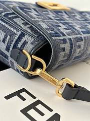 Fendi Medium Baguette Bag Dark Blue Size 27 x 6 x 15 cm - 5