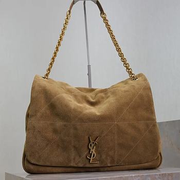 YSL Saint Laurent Women's Jamie 4.3 Shoulder Bag Suade Brown Size 43 x 29 x 9 cm