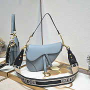 Dior CD Saddle Bag With Strap in Blue Size 25.5 x 20 x 6.5 cm - 1